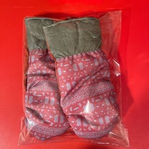 Vivienne Westwood Pink, Red, & Beige Skull Mittens